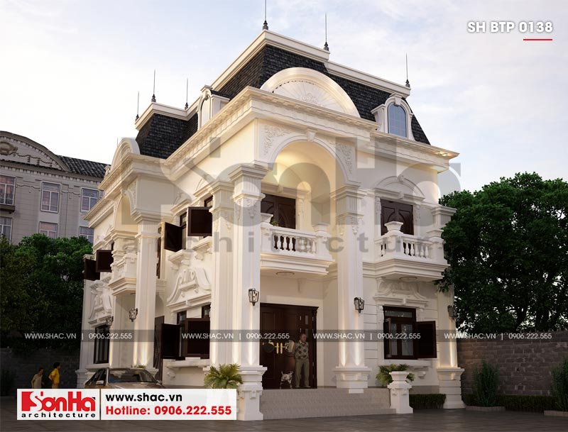 thiết kế biệt thự 2 tầng phong cách tân cổ điển đẹp tại Đồng Nai